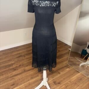 Gothic lace midi dress